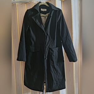 Calvin Klein Black Trench Size Small